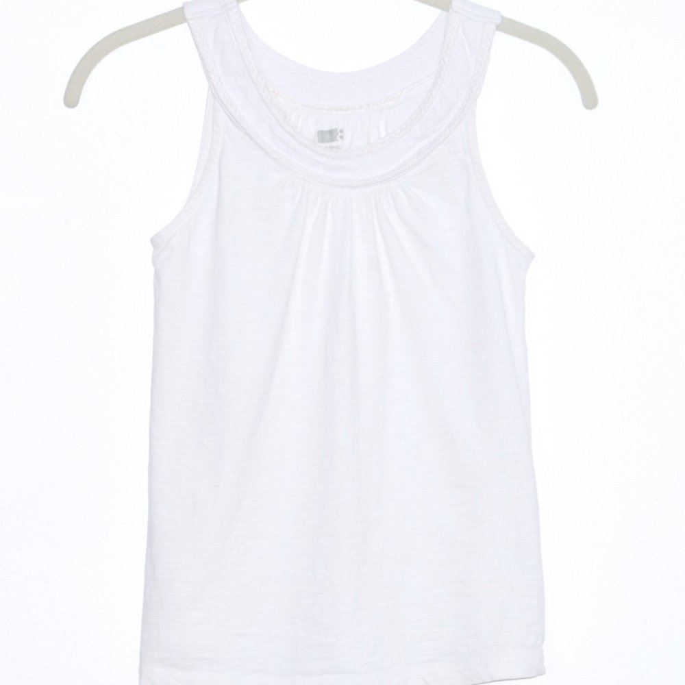 Crazy 8 Sleeveless Tank Top with Braided Scoop Neck - Large (10-12)